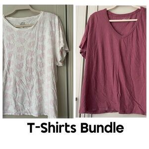 Pink Print & Mauve Tee Bundle, 2-pieces